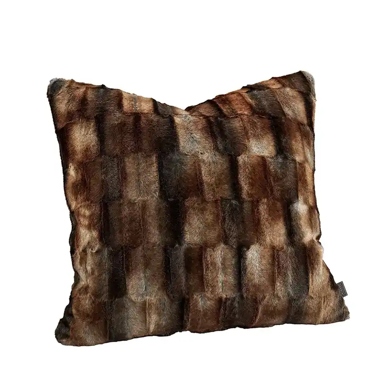 BELMONT Kuddfodral Brown/Simply Greige med baksida i vävt tyg 60x40 cm Sista chansen